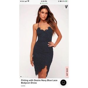 SOLDLulu’s Flirting with Desire Navy Blue Bodycon